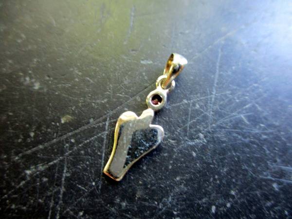 Anhänger, Engel, klein, Sterlingsilber, Granat, facettiert, Schmuck, Schutz, Frauen, Mädchen