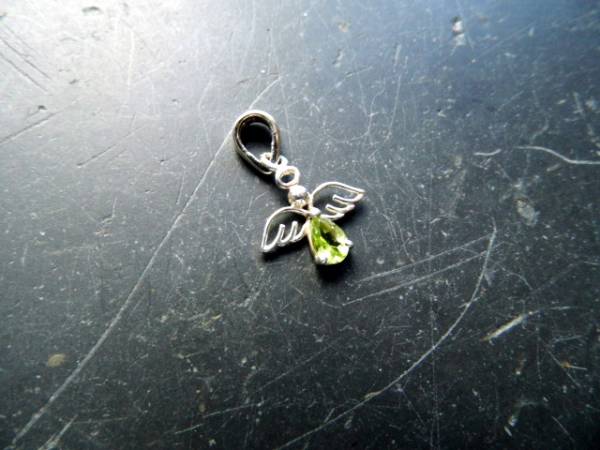 Engel, Anhänger, Sterlingsilber, Peridot, grün, facettiert, Schmuck, Frauen , Mädchen