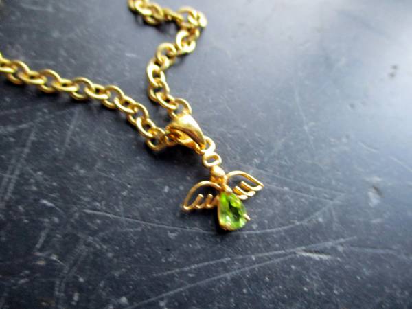 Anhänger, Engel, Sterlingsilber, vergoldet, Peridot, filigran, Schutz, Frauen, Mädchen