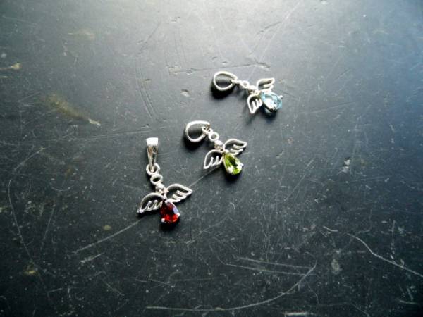 Engel, Anhänger, Sterlingsilber, Peridot, grün, facettiert, Schmuck, Frauen , Mädchen