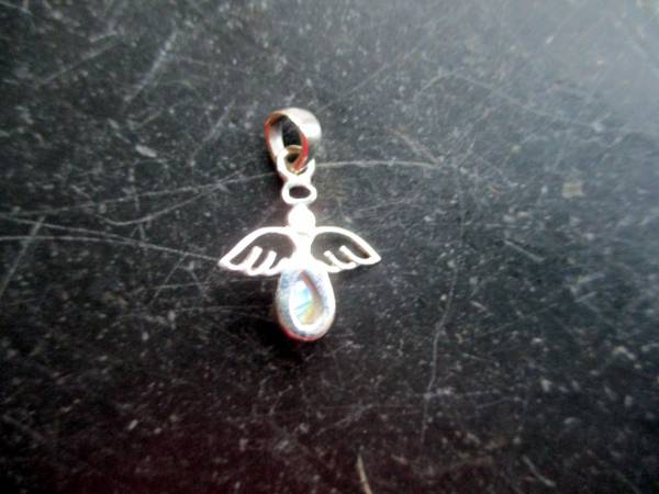 Engel, Anhänger, Sterlingsilber, Mondstein, weiß, Schmuck, Frauen , Mädchen