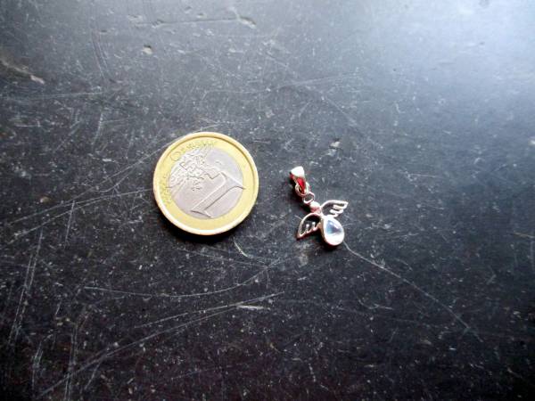 Engel, Anhänger, Sterlingsilber, Mondstein, weiß, Schmuck, Frauen , Mädchen