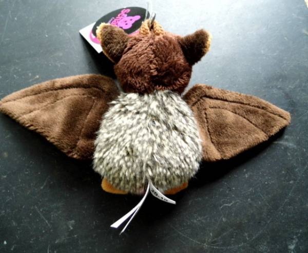 Schlüsselanhänger, Taschenanhänger, Anhänger, Rucksack, Fledermaus, baun, Plüsch, flauschig