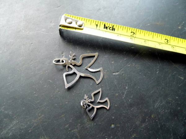 Anhänger, Taube, Friedenstaube, Silber, Schutz, klein, Kinder, Schmuck