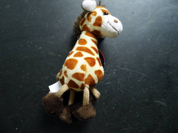 Schlüsselanhänger, Taschenanhänger, Anhänger, Rucksack, Giraffe, braun, Plüsch, flauschig