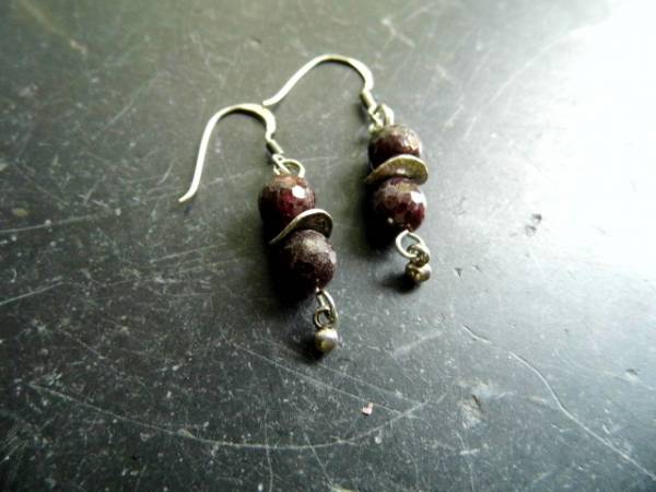 Ohrring, Ohrhänger, Silber, Granat, rot, Schmuck, Frauen