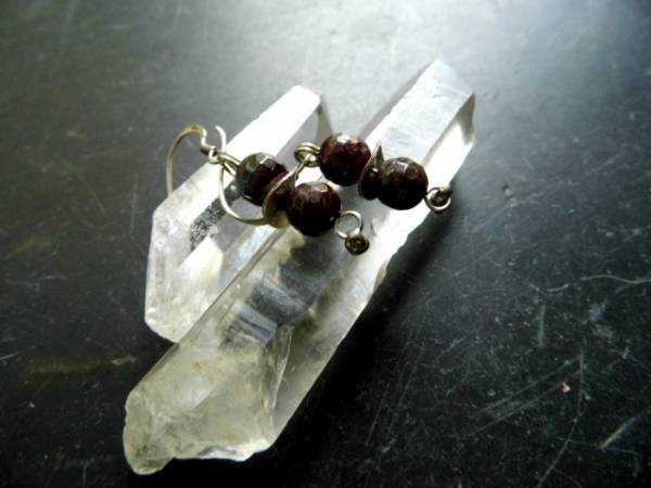 Ohrring, Ohrhänger, Silber, Granat, rot, Schmuck, Frauen