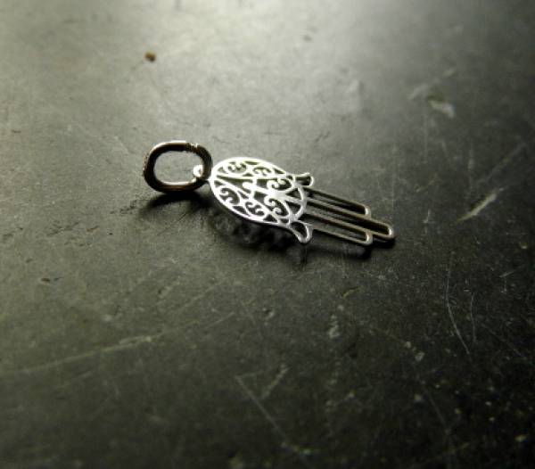 Anhänger, Hand von Fatima, Hand, Fatima, Sterlingsilber, Schutz