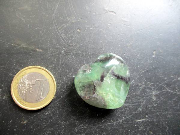 Herz, Edelsteinherz, Deko, Geschenk, Fluorit, Regenbogenfluorit, bunt