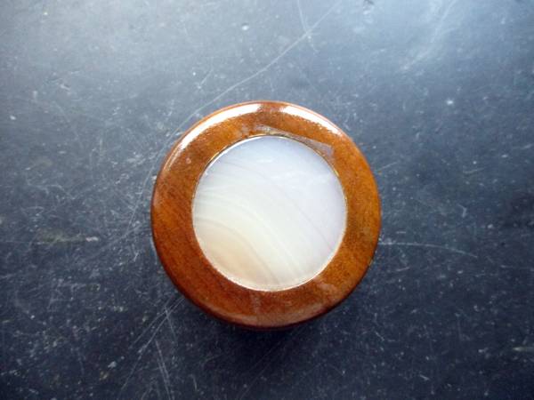 Dose, Holzdose, mit Achat, braun, Aufbewahrung, Holz, Achat