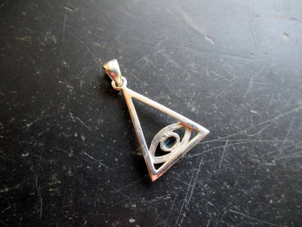 Anhänger, Aquamarin,  Horus, Horusauge, Auge, Ägypten, Schutz, Silber