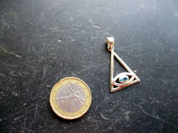 Anhänger, Aquamarin,  Horus, Horusauge, Auge, Ägypten, Schutz, Silber