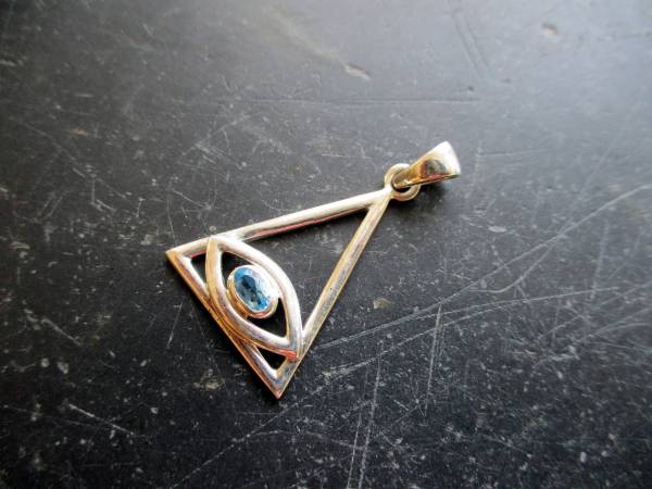 Anhänger, Aquamarin,  Horus, Horusauge, Auge, Ägypten, Schutz, Silber