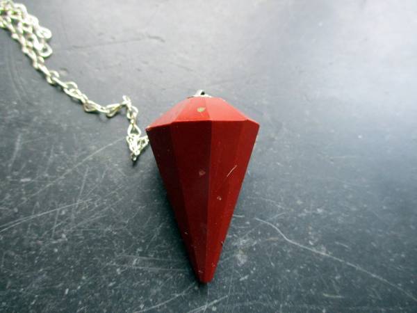 Pendel,Jaspis, rotl, Metall, Magie, Wicca, Esoterik