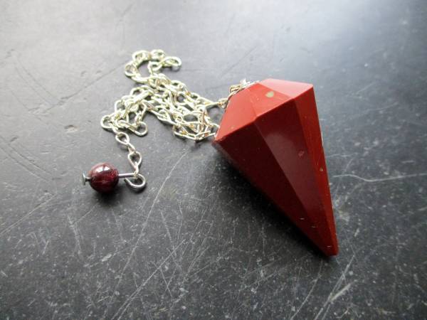 Pendel,Jaspis, rotl, Metall, Magie, Wicca, Esoterik