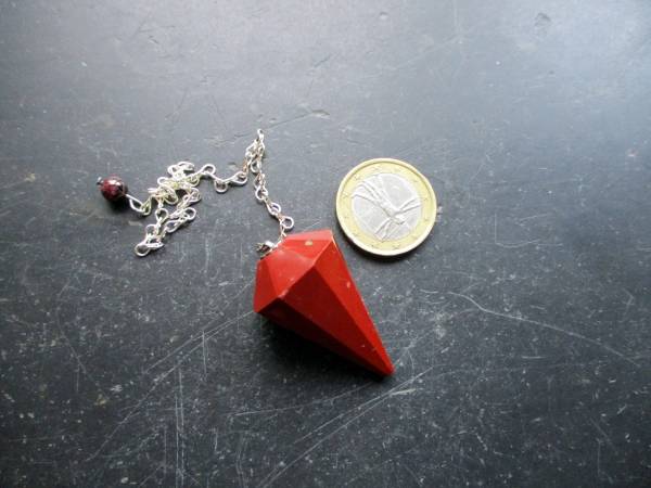 Pendel,Jaspis, rotl, Metall, Magie, Wicca, Esoterik