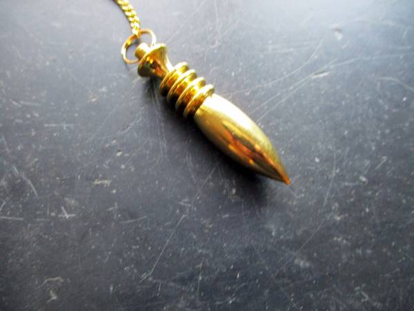 Pendel, spitz, Spitzpendel, Karnakpendel, Messing, Esoterik, Schamane, Wicca