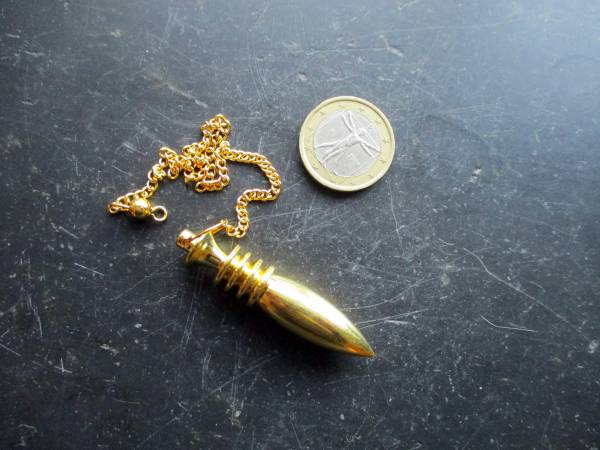 Pendel, spitz, Spitzpendel, Karnakpendel, Messing, Esoterik, Schamane, Wicca