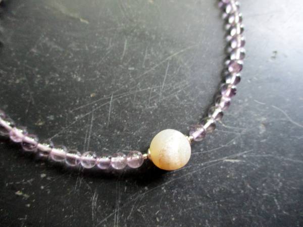 Kette, Sterlingsilber, Aethyst, hell, Kugel, Druse, Schmuck, Frauen