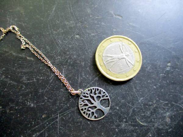 Kette, Anhänger, Baum des Lebens, zierlich, Sterlingsilber, Schmuck, Frauen