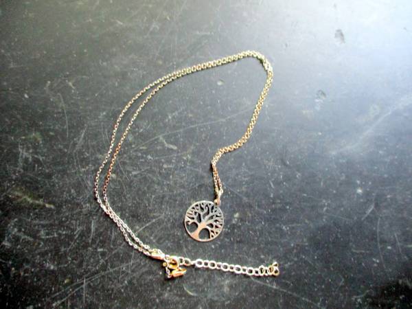 Kette, Anhänger, Baum des Lebens, zierlich, Sterlingsilber, Schmuck, Frauen