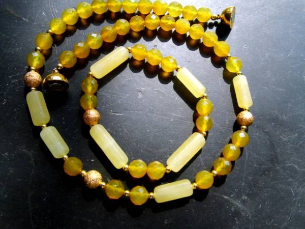 Ohrring, Sterlingsilber, vergoldet, Ohrhänger, Calcit, gelb, Schmuck, Frauen