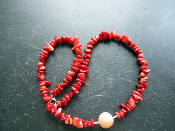 Kette, Koralle, Korallenkette, rot, Kugel, Druse, Schmuck, Frauen, Collier