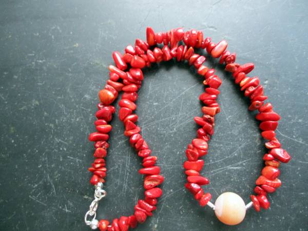 Kette, Koralle, Korallenkette, rot, Kugel, Druse, Schmuck, Frauen, Collier