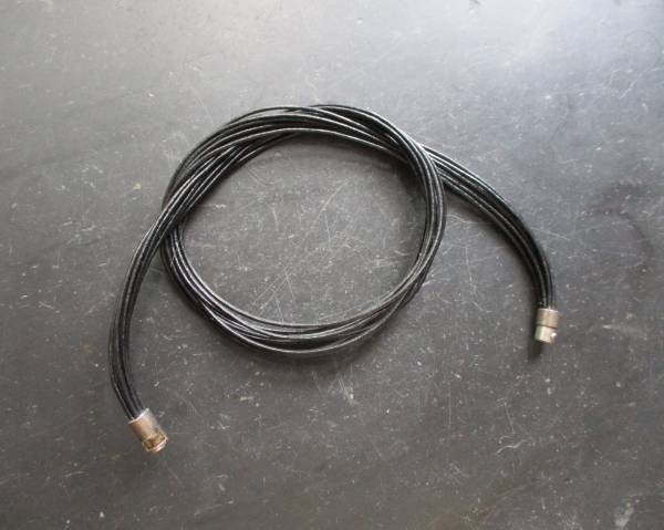 Kette, Lederband, 10 reihig, schwarz,  Schmuck, Unisex