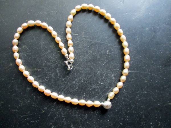 Kette,Perlen, Süsswasserperlen, zart rosa,  Schmuck, Frauen, Braut