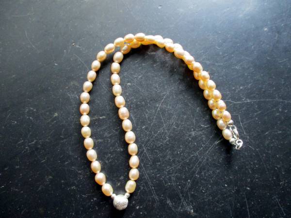 Kette,Perlen, Süsswasserperlen, zart rosa,  Schmuck, Frauen, Braut