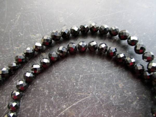 Kette, Spinell, schwarz, Silber, facettiert, Schmuck, Frauen, Verlängerung