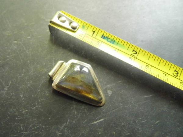 Anhänger, Sterlingsilber, Silber, Labradorit, blau, Schmuck, asymetrisch