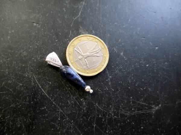 Anhänger, Sterlingsilber, Lapislazuli, blau, zierlich, Zirkonia, Schmuck, Frauen, Mädchen