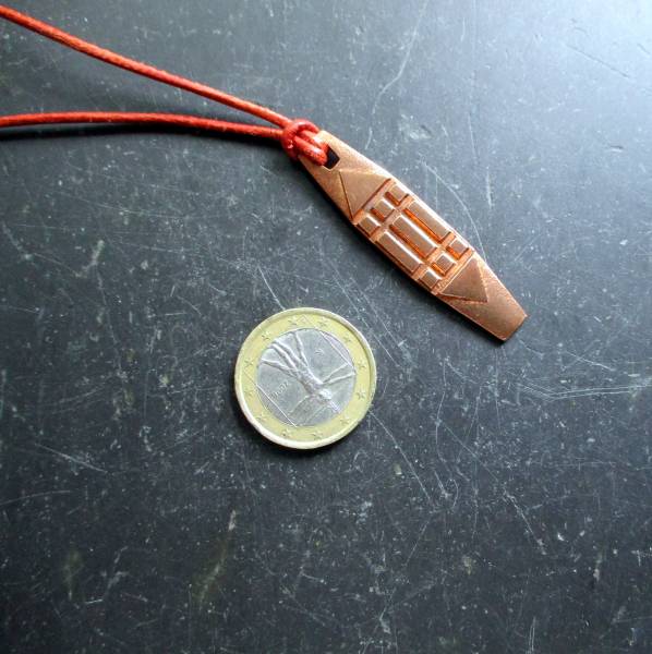 Kette, Lederband, Siegel von Atlantis, Atlantissiegel, Anhänger, Kupfer, Schmuck