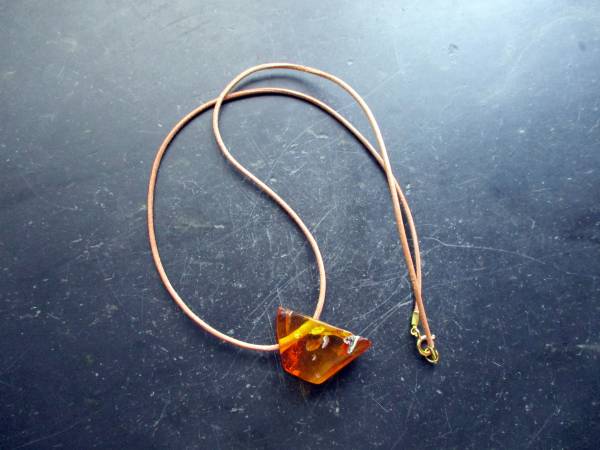 Lederband, Tropfen, Bernstein, Edelstein, Sterlingsilber, Schmuck, Frauen, Männer
