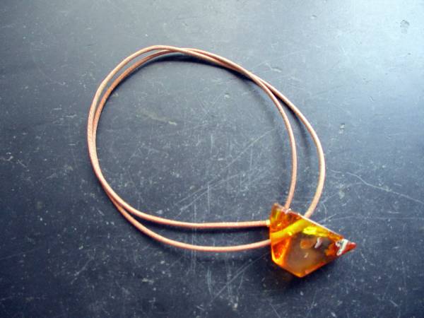 Lederband, Tropfen, Bernstein, Edelstein, Sterlingsilber, Schmuck, Frauen, Männer