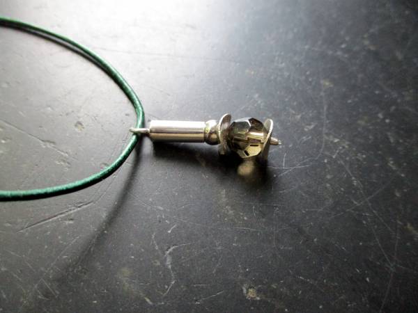 Kette, Lederband, Anhänger, Rauchquarz, Silber, Tropfen, Frauen, Mädchen