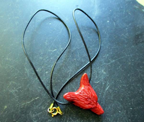 Anhänger, Kette, Lederband, Wolf, Jaspis, Krafttier, Schmuck, Unisex