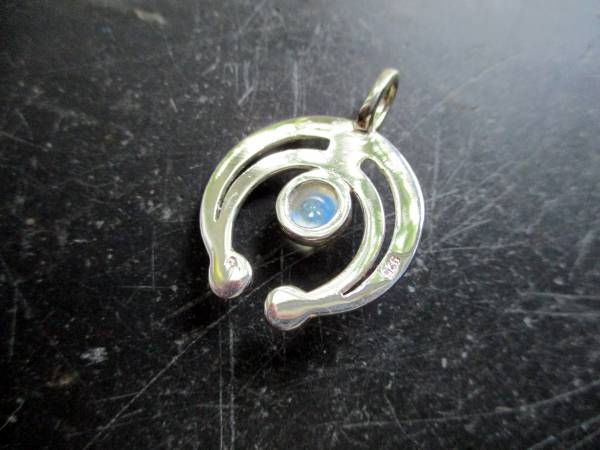 Anhänger, Mond, Sterlingsilber, Lunula, Mondstein, Schmuck, Frauen
