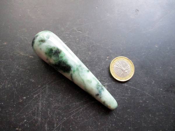 Jade Stab, grün, Massagestab, Akupunktur, Deko, Hausaltar, Massage