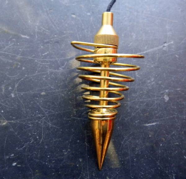 Messing Pendel. Spirale, Spiralpendel, Messingpendel