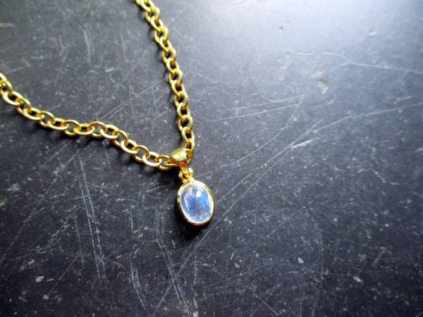 Anhänger, Tropfen, Mondstein, Silber, vergoldet, Schmuck, weiß, Braut