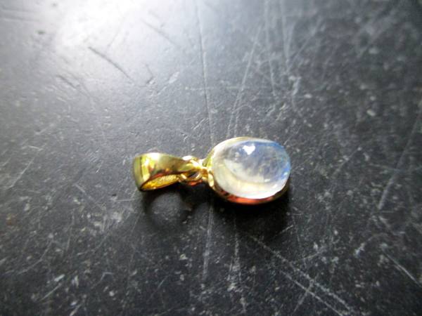 Anhänger, Tropfen, Mondstein, Silber, vergoldet, Schmuck, weiß, Braut