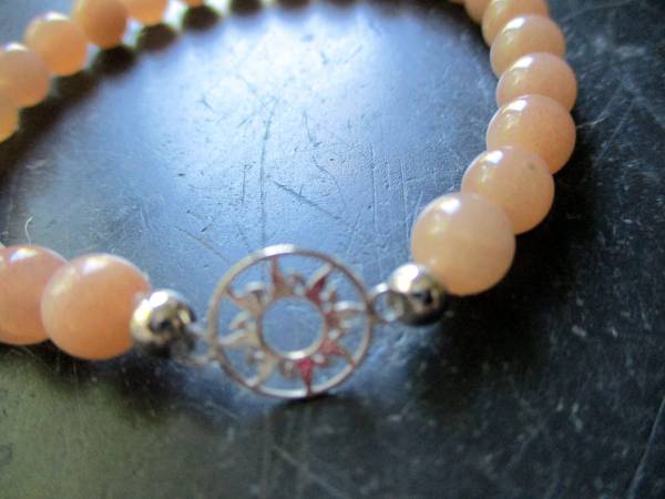 Armband, Symbolarmband, Mondstein, Sonne, Sterlingsilber, Schmuck, Frauen
