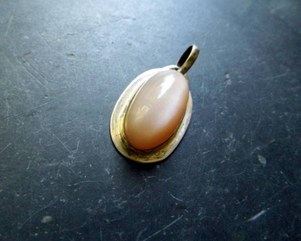 Anhänger, Sterlingsilber, Mondstein, Silber, beige, Schmuck, Frauen