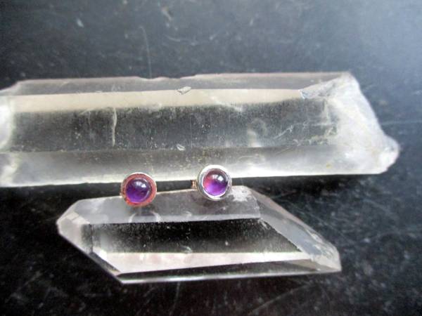 Ohrstecker, Ohrring, Sterlingsilber, Amethyst, lila, klein, Schmuck, Frauen, Mädchen
