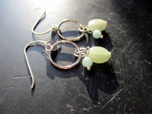 Ohrring, Ohrhänger, Sterlingsilber, Aquamarin, hellgrün, Schmuck, Frauen, Mädchen