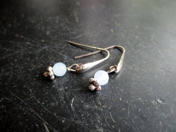Ohrring, Ohrhänger, Sterlingsilber, Blauquarz, facettiert, Schmuck, Frauen