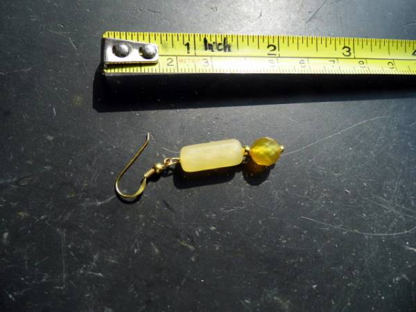 Ohrring, Sterlingsilber, vergoldet, Ohrhänger, Calcit, gelb, Schmuck, Frauen